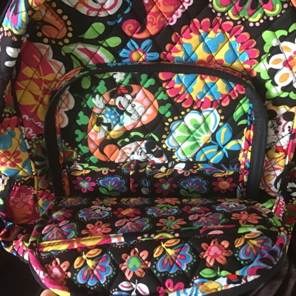 NWOT Vera Bradley Disney Mickey Campus Backpack Bag - Picture 4 of 4